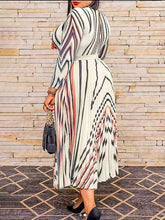 Printed Pleated Dress--Clearance